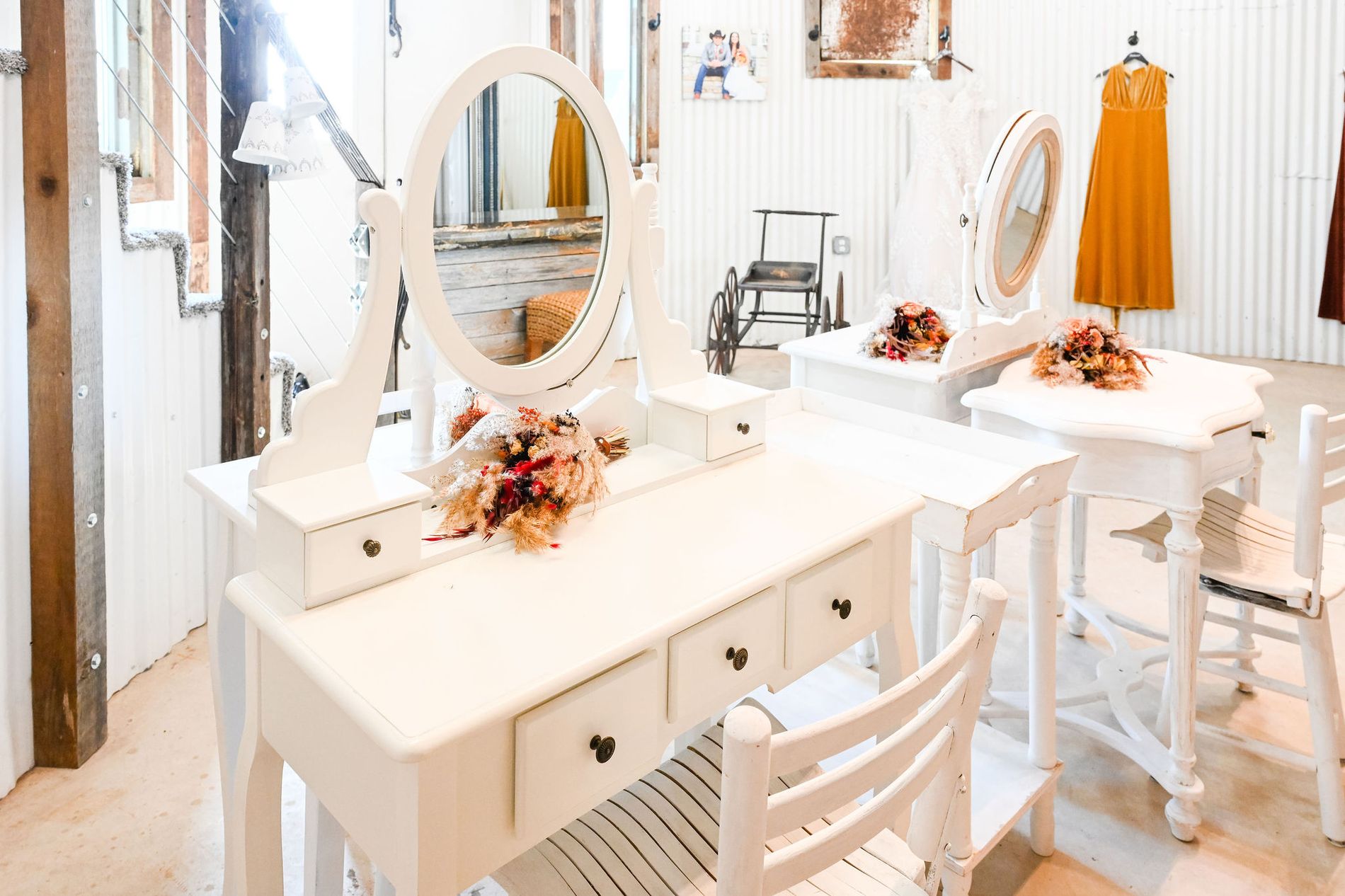 The bridal vanity in the Silo