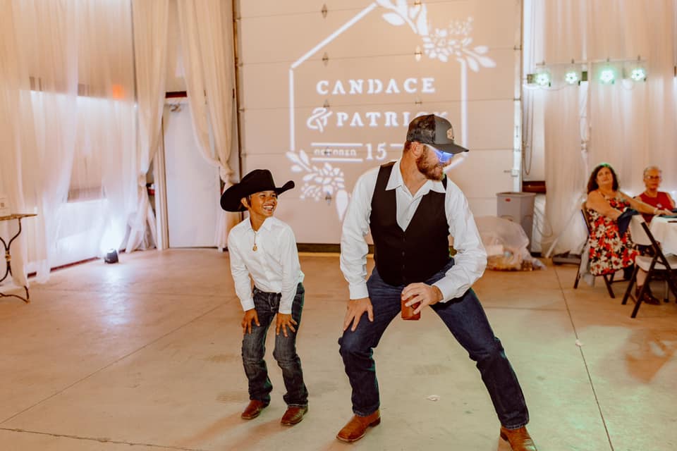 Candace and Patrick during the ceremony