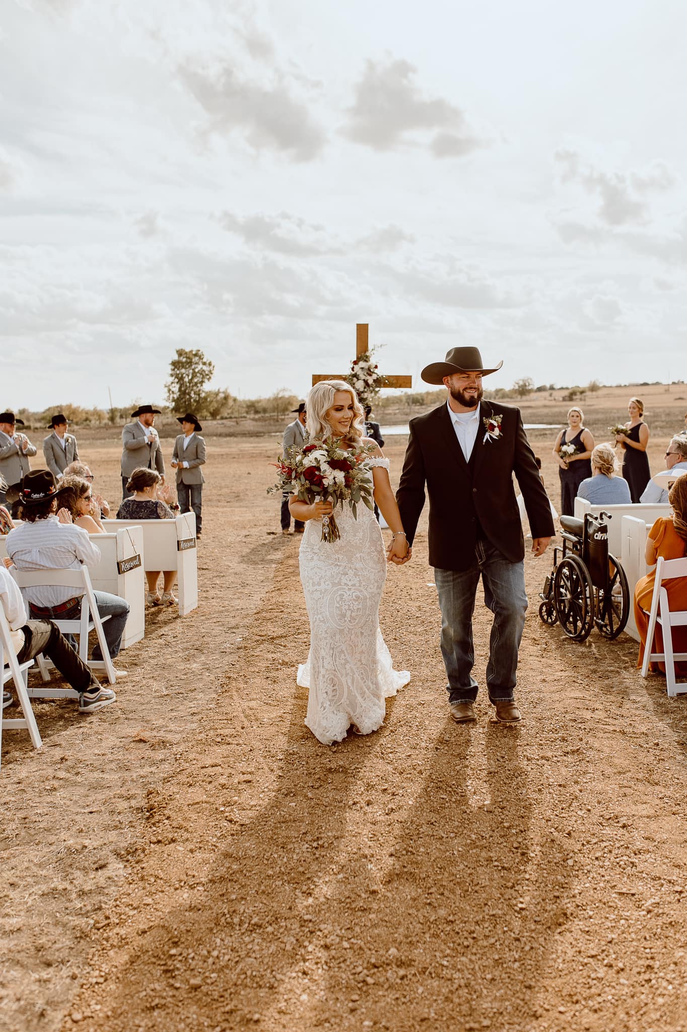 Portraits in the field at golden hour